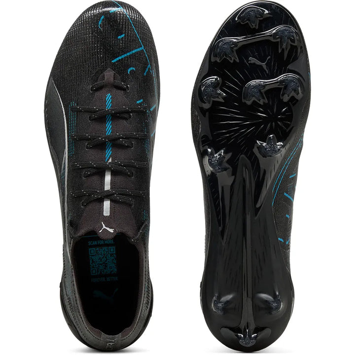 Puma Ultra 5 Ultimate FG - BLACK/SILVER/BRIGHT-AQUA