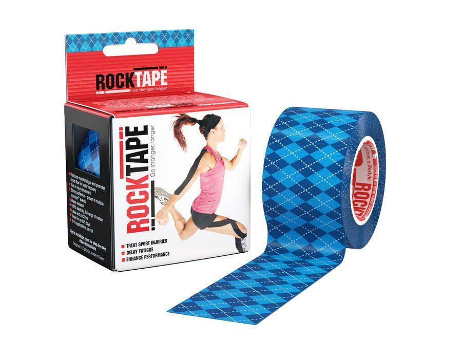 Rocktape 5cm x 5m Roll - BLUE ARGYLE