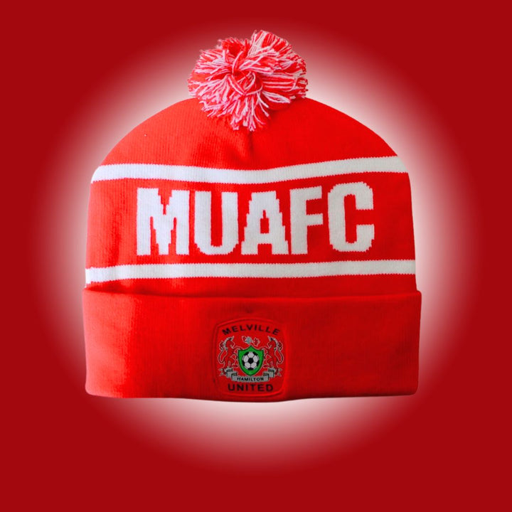 Melville United - Red Pompom Beanie