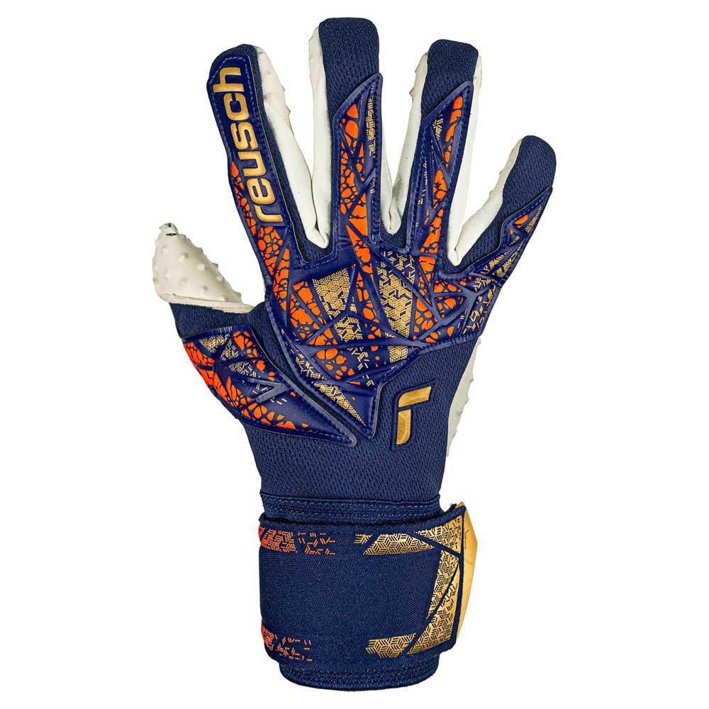 Reusch Goal Keeper Gloves - Attrakt SpeedBump - BLUE/GOLD