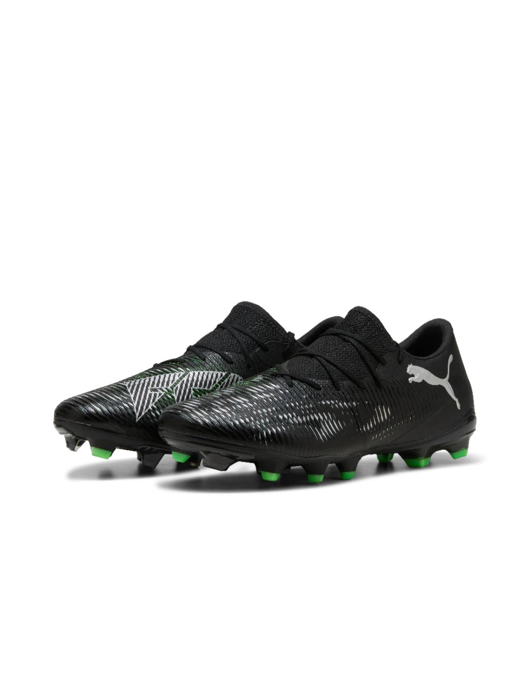 Puma Future 8 Match Low FG/AG - BLACK/SILVER/FLUO GREEN