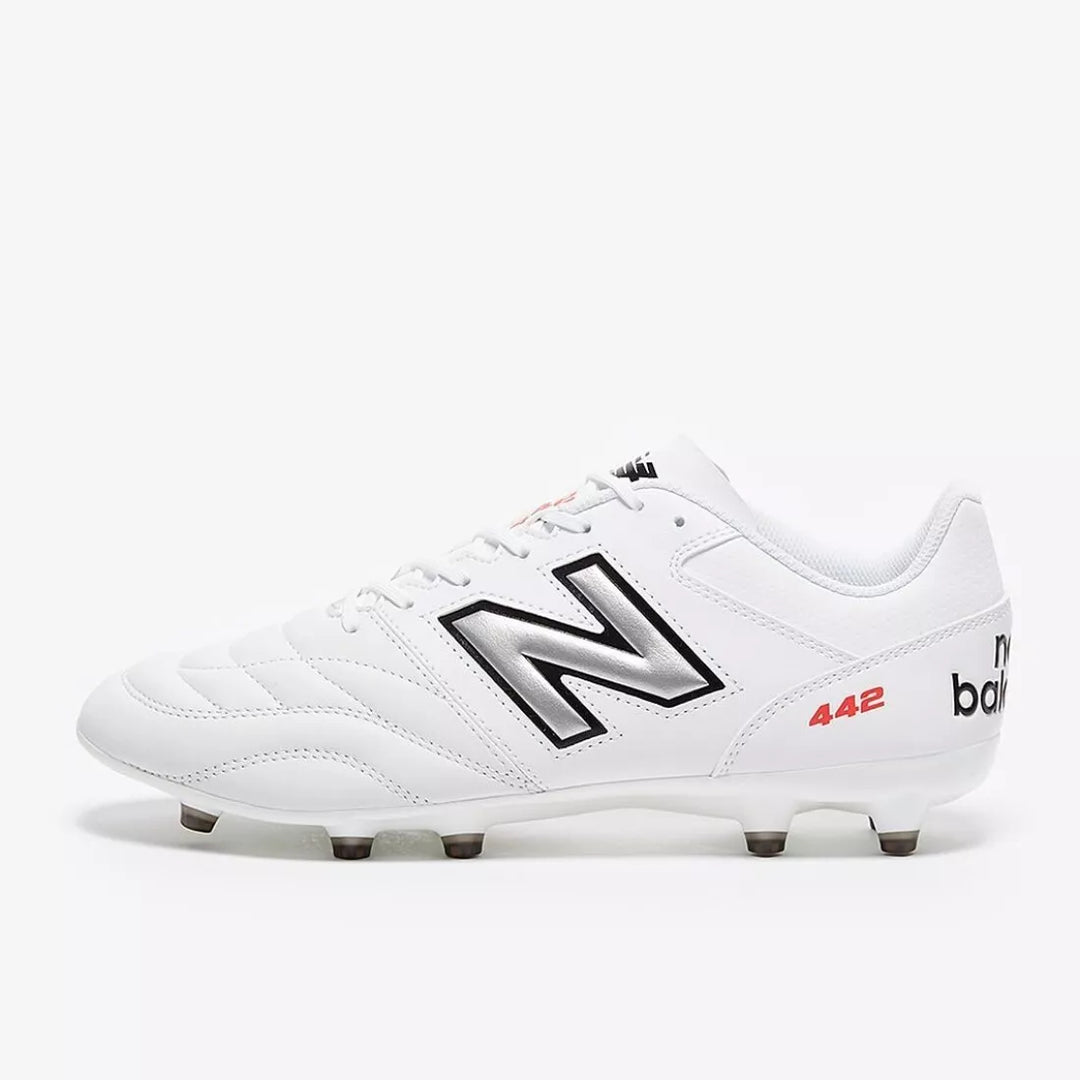 New Balance 442 V2 Team FG Boot - WHITE