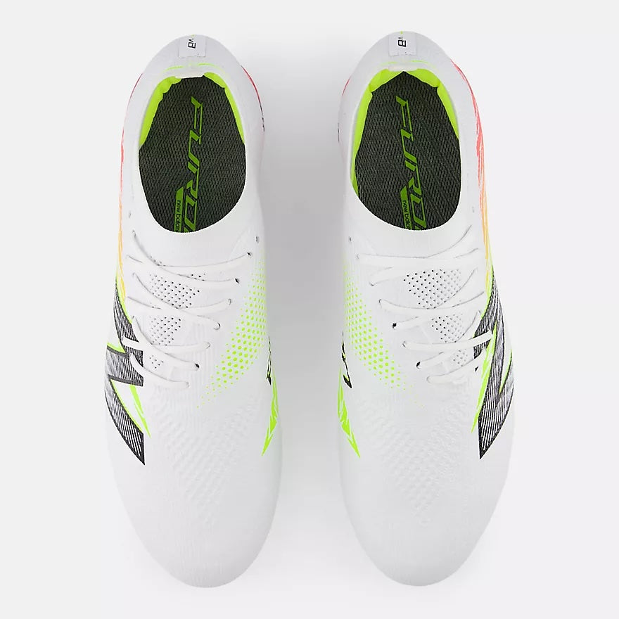 New Balance Furon V8 Elite FG - White / Energy Red/ Hi-Lite