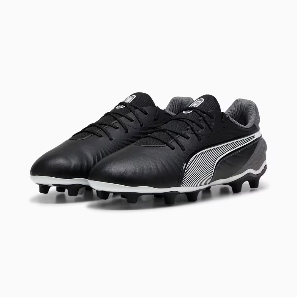 Puma King Match Play FG/AG Jr - WHITE/DARK-GREY