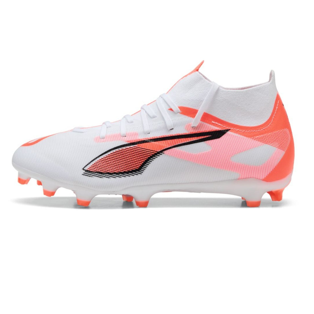 Puma Ultra 5 Match+ FG/AG - WHITE/BLACK/GROWING-RED