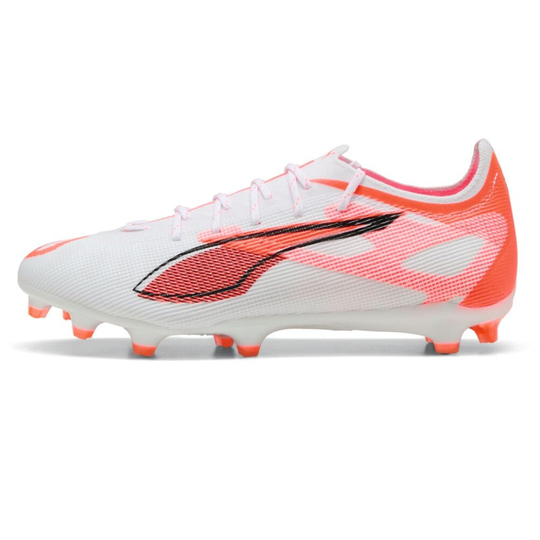 Puma Ultra 5 Pro FG/AG - WHITE/BLACK/GLOWING-RED