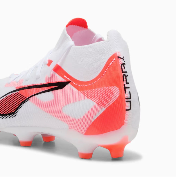 Puma Ultra 5 Match+ FG/AG Women's - WHITE/BLACK/GLOWING-RED