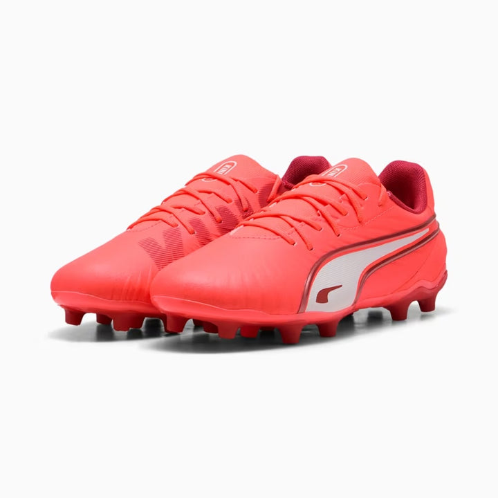 Puma King Match FG/AG Junior - GLOWING-RED/WHITE/RED-FIRE