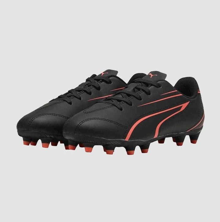 Puma Vitoria FG/AG Junior - BLACK/GLOWING-RED