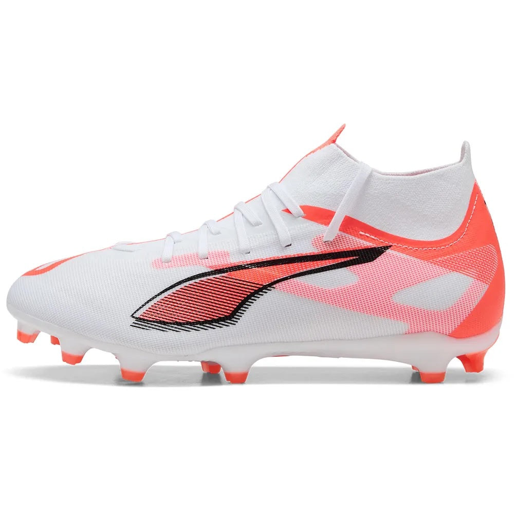 Puma Ultra 5 Match+ FG/AG - WHITE/BLACK/GROWING-RED