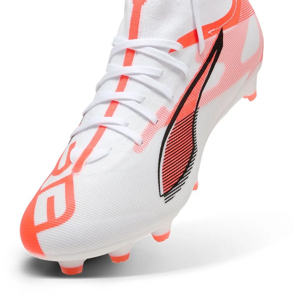 Puma Ultra 5 Match+ FG/AG - WHITE/BLACK/GROWING-RED