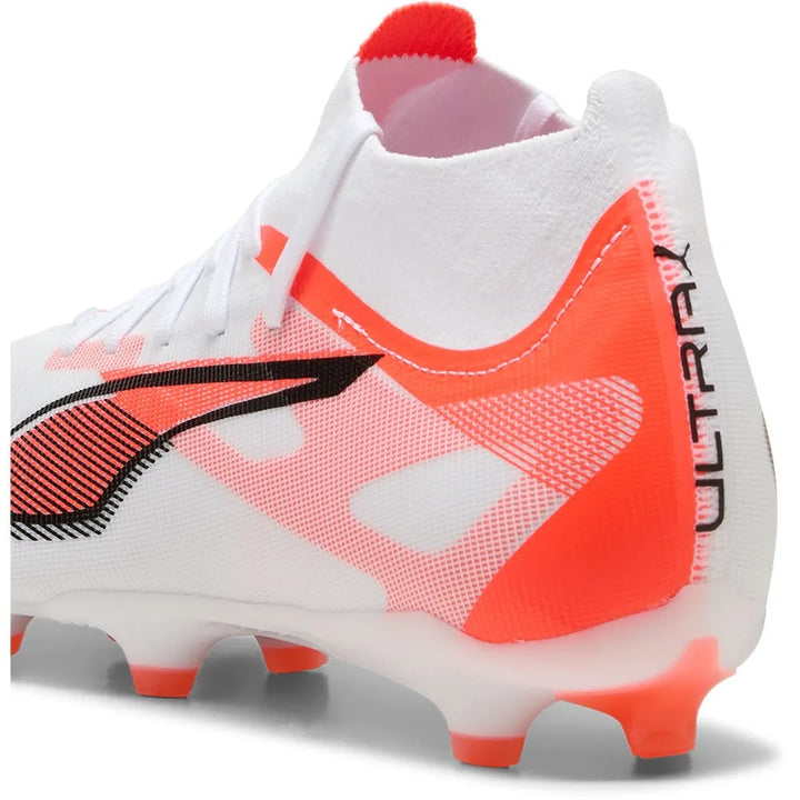 Puma Ultra 5 Match+ FG/AG - WHITE/BLACK/GROWING-RED