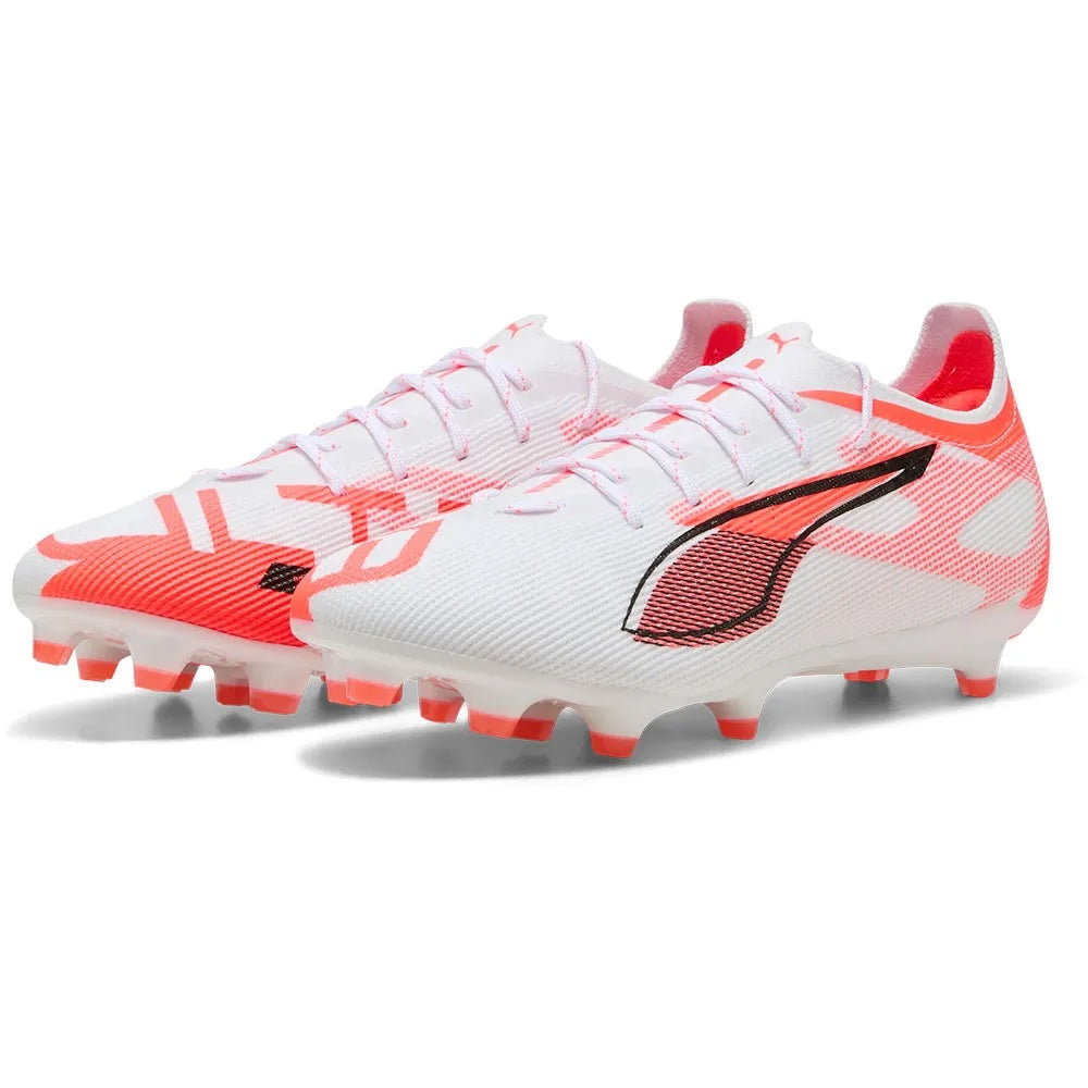 Puma Ultra 5 Pro FG/AG - WHITE/BLACK/GLOWING-RED