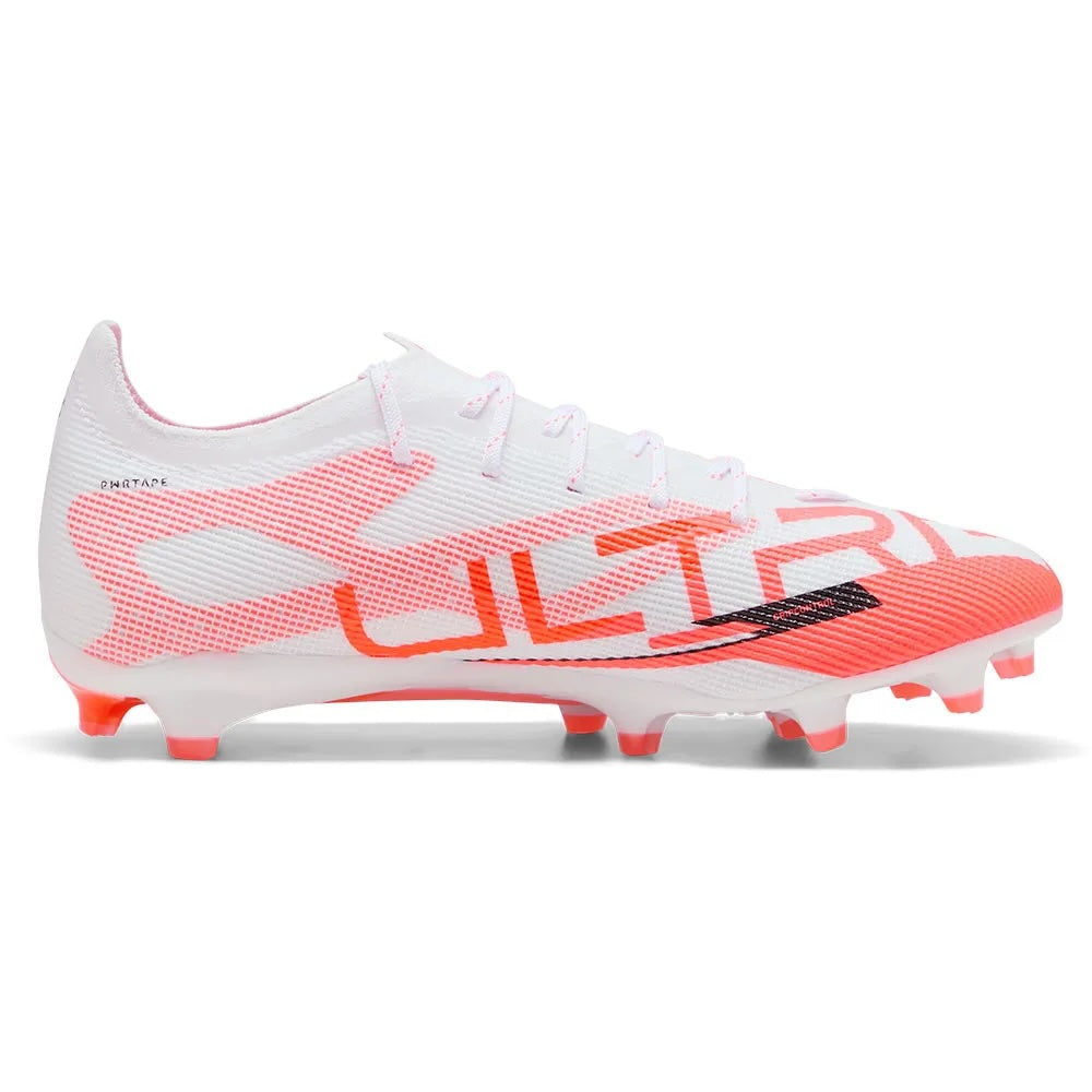 Puma Ultra 5 Pro FG/AG - WHITE/BLACK/GLOWING-RED