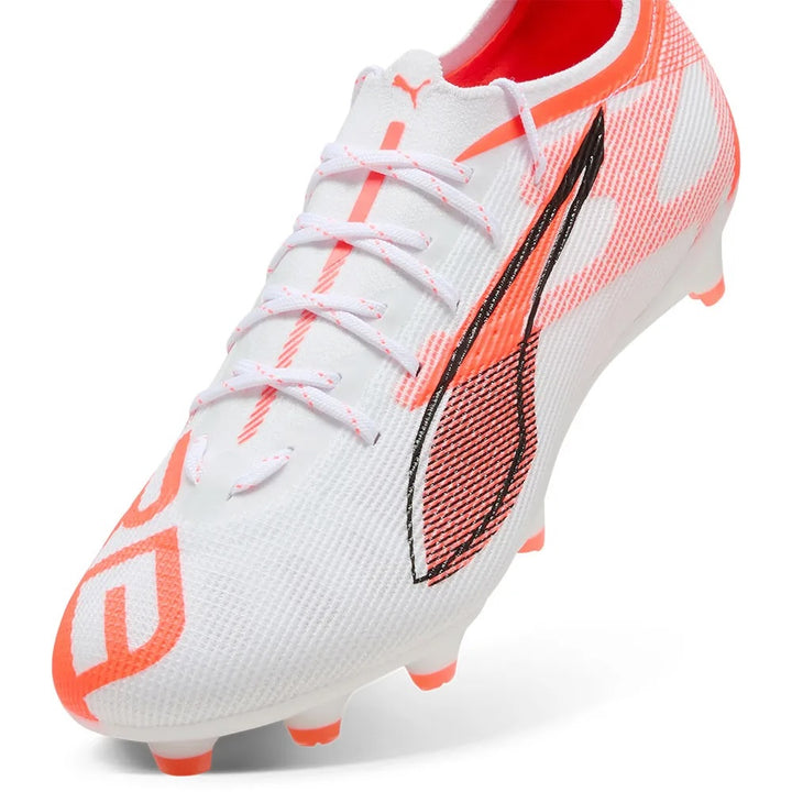 Puma Ultra 5 Pro FG/AG - WHITE/BLACK/GLOWING-RED