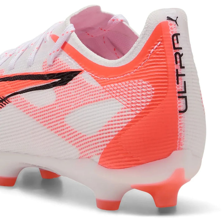 Puma Ultra 5 Pro FG/AG - WHITE/BLACK/GLOWING-RED